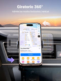 UGREEN Soporte Celular Auto, Base Porta Automóvil para Ventilación, 360? Rotación Car Phone Holder para iPhone 16 15 14 13 12 Pro MAX Plus, Galaxy S24 S23 S22 Ultra