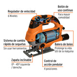 Truper CALA-A5, Sierra caladora 750 W 5.9 A velocidad variable profesional
