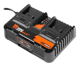 WEN 20 V MAX 2.3 Amp Cargador de batería de Iones de Litio de Doble Puerto con Puertos USB (20200D)
