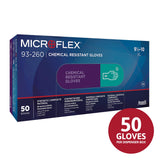 Ansell 93260090 Microflex 93-260 Guantes de nitrilo y neopreno, desechables, resistentes a los productos químicos, talla L (paquete de 50)