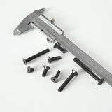 Joamang M6 x 30 mm, 35 mm, 40 mm, 45 mm, 50 mm, tornillos hexagonales de cabeza plana, tornillos avellanados, acero de aleación de grado 10.9, acabado de óxido negro, accionamiento Allen métrico,
