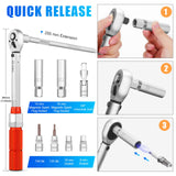 Llave Dinamométrica 3/8'', VANPO 5-60 Nm Llave de Torque, Precisión ±3%, 9 Piezas Juego Llaves Vaso con Extensión, Junta Universal, Magnética Vasos de Bujía, Bits, Vasos para Bicicleta, Moto, Coche