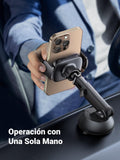 UGREEN Soporte Celular Auto, Base Porta de Automóvil Tablero y Parabrisas, Car Phone Holder Ventosa Carro para iPhone 16 15 14 13 Pro MAX Plus, Galaxy S24 S23 S22 Ultra, Negro