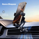 UGREEN Soporte Celular Automóvil Giratoria 360°, No Bloquea la Ventilación, Gancho Metálico, Porta Base Auto para iPhone 16 15 14 13 Pro MAX Plus, Galaxy S23 S22, Motorola