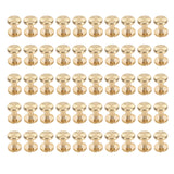 Remaches de Encuadernación, Juego de Remaches de Tornillo de Cabeza Plana Multiusos 50 Juegos Acabado Brillante Uso Conveniente para Manualidades de Cuero Proyectos de Bricolaje