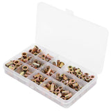 Juego de tuercas de remache de 150 piezas, 6-32 8-32 10-24 10-32 1/4-20 Modelo Tuerca de remache de acero al carbono Tuerca de remache mezclada, tornillería de sujeción,