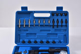 LSLANSOON Juego de herramientas de tuerca de remache, kit de herramientas de remache de 13 pulgadas con 11 mandriles métricos y SAE, kit surtido de tuercas de remache y estuche de transporte resistente