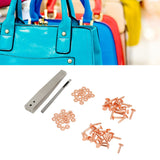 Kit de Rebabas de Remaches de Cobre, 40 Juegos de Remaches de Cobre, Tuercas, Remaches, Espaciadores, Remaches de Cuero, Tachuelas con Perforador, Herramienta Artesanal de Cuero (Estilo C)