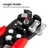 KAIWEETS - Pelacables autoajustable 3 en 1 herramienta automática de pelado de cables | Cortador de cables de 10-24 AWG para corte de cables eléctricos, herramienta de prensado