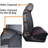 YIERTAI - Fundas de asiento de camión compatibles con Chevy Silverado GMC Sierra fit 2007-2025 1500/2500/3500HD Trail Boss Z71 Crew - Cubiertas de piel impermeables de doble cabina extendida (2 piezas