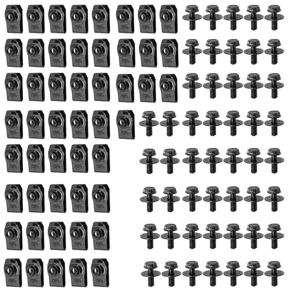 100 pernos de cuerpo bajo cubierta del motor