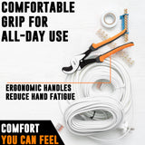 Mutt Tools - Cortadores de cables resistentes de 10 pulgadas para cable eléctrico, tijeras de cables profesionales para cobre y aluminio, corta hasta 2/0 cables, cortador de cables con agarre
