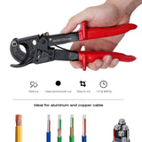 Yangoutool - Cortador de cables de carraca y cortador de cables de aluminio resistente para cortar cables eléctricos de hasta 240 mm²