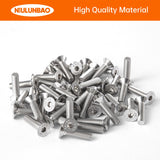 M6-Tornillos hexagonales de cabeza plana de 1.0 x 12 mm, tornillos avellanados, acero inoxidable 304, unidad de enchufe hexagonal métrica, totalmente roscada, acabado brillante, 50 unidades
