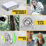 NewFation Kits de Supervivencia, Regalos para Hombres, papá, Marido, él, Equipo de Supervivencia 28 en 1, Regalos de cumpleaños de Navidad, únicos para Camping, Senderismo, Caza, Pesca