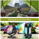 MSRTSR Linterna de Cámping Recargable, 6 Modos de Luces de Trabajo, Farol de Cámping Impermeable, Antorcha Lámpara para Acampada, Senderismo Pesca Cortes de Energía Emergencia y Más (Azul)