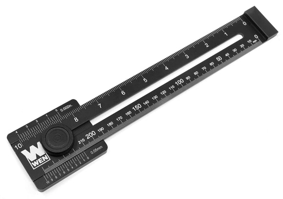 WEN ME251R - Calibre de marcado de aluminio de 10 pulgadas y herramienta de diseño con escala grabada con láser