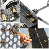 Kit de surtido de tuercas de remache métricas y SAE, M3-M12#6-32#8-32#10-24 1/4"-20 5/16"-18 3/8"-16 Rivnuts de acero al carbono Tuerca de inserción roscada de cabeza plana