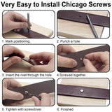 YORANYO 110 Juegos De Tornillos De Chicago, Remaches De Cuero, Remaches De Tornillo Surtidos M5, Tornillos De Encuadernación De Chicago Para Decorar Y Reparar, Artesanía De Cuero, Cinturón, Bolso, Zap