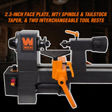 WEN - Torno de madera para sobremesa, 8 pulgadas por 13 pulgadas con velocidad variable (LA3421)