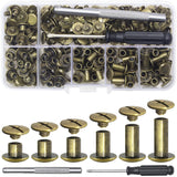 YORANYO 110 Juegos De Tornillos De Chicago, Remaches De Cuero, Remaches De Tornillo Surtidos M5, Tornillos De Encuadernación De Chicago Para Decorar Y Reparar, Artesanía De Cuero, Cinturón, Bolso, Zap