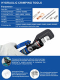 AMZCNC - Herramienta de prensado hidráulico y cortador de cables, crimpadora hidráulica de lengüetas de cable 8 toneladas de EE. UU. 12 AWG a 00 (2/0) kit de herramientas de cable de terminal