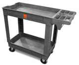 WEN 73009 Carrito de Servicio de Dos estantes de 500 Libras, Capacidad de 40 x 17 Pulgadas