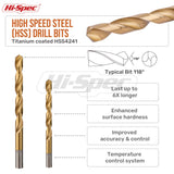 Juego de Brocas de 99 Piezas. Set de Acero Recubiertas en Titanio HSS.Para Taladrar y Perforar Metal, Hormigon, y Madera. Accesorio ideal para Taladro Electrico y Caja Herramientas