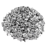 Powlankou 150 Pieces 1/4"-20 Stainless Steel Rivet Nuts Flat Head Threaded Insert Nutsert