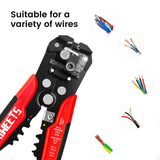 KAIWEETS - Pelacables autoajustable 3 en 1 herramienta automática de pelado de cables | Cortador de cables de 10-24 AWG para corte de cables eléctricos, herramienta de prensado