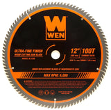 WEN BL1200 - Hoja de sierra de carpintería profesional con punta de carburo de 100 dientes, acabado ultrafino, para sierra de inglete y sierras de mesa