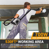 BATAVIA BSG0180 - Pulverizador eléctrico de 700 W, 1200 ml, 4 boquillas, 3 patrones, pistola de pintura para pintura de casa, interior y exterior del hogar, BSG0180