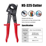 Yangoutool - Cortador de cables de carraca y cortador de cables de aluminio resistente para cortar cables eléctricos de hasta 240 mm²
