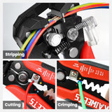 KAIWEETS - Pelacables autoajustable 3 en 1 herramienta automática de pelado de cables | Cortador de cables de 10-24 AWG para corte de cables eléctricos, herramienta de prensado