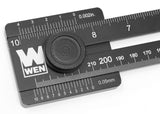 WEN ME251R - Calibre de marcado de aluminio de 10 pulgadas y herramienta de diseño con escala grabada con láser