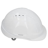 Casco de Ventilación ABS Blanco Casco de Trabajo con Tapa Protectora Ventilada para Ingeniería de Obras Construcción de Ferrocarriles