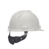 Casco  de seguridad con suspensión Fas-Trac III trinquete | Carcasa de polietileno, correas de corona autoajustables – Tamaño estándar en carbono plateado