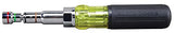 Klein Tools 32807MAG destornillador de tuerca 7 en 1, destornillador magnético tiene tamaños de tuerca hexagonal SAE de 1/4 a 9/16 pulgadas, mango de agarre acolchado para mayor par