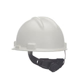 Casco  de seguridad con suspensión Fas-Trac III trinquete | Carcasa de polietileno, correas de corona autoajustables – Tamaño estándar en carbono plateado