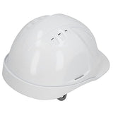 Casco de Ventilación ABS Blanco Casco de Trabajo con Tapa Protectora Ventilada para Ingeniería de Obras Construcción de Ferrocarriles