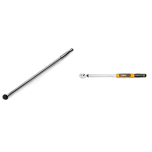 Neiko Barra de Rotura de Trabajo Pesado de 24 " 1/2 de grosor de acero al cromo-vanadio + GearWrench 85077 1/5,1 cm Drive Llave dinamométrica 30 – 340 Nm electrónica, color negro
