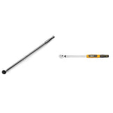 Neiko Barra de Rotura de Trabajo Pesado de 24 " 1/2 de grosor de acero al cromo-vanadio + GearWrench 85077 1/5,1 cm Drive Llave dinamométrica 30 – 340 Nm electrónica, color negro