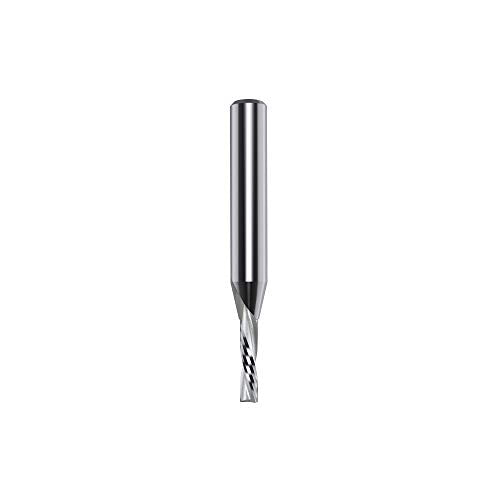 Broca en espiral de carburo sólido, diámetro de 1/8 pulgadas por 2 pulgadas de longitud, vástago de 1/4 pulgadas