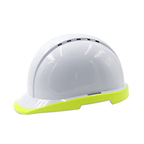 Casco de Seguridad Industrial, Casco Anticolisión Transpirable ABS, Casco de Protección Industrial para Obra con Tiras Reflectantes, para Alimentación/Construcción/Túnel