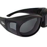 Gafas de sol de seguridad industriales globales para motocicleta se adapta a las lentes ahumadas con las normas ANSI Z87.1 para gafas de seguridad con relleno de espuma suave y aireada viene con bolsa de almacenamiento y correa