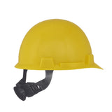Casco de seguridad con suspensión Fas-Trac III de trinquete | Carcasa de polietileno, protección superior contra impactos, correas de corona autoajustables – Tamaño estándar en amarillo