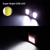 TANSOREN Paquete de 2 faroles LED COB 3 en 1 recargable por USB, carga para dispositivo, linterna de emergencia impermeable LED luz de mano