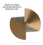 Broca Escalonada Conica HSS Acero Rapido Kit Taladro Juego 5 Brocas + Punzon Diseño de cuchillas de corte doble, 50 tamaños con carcasa de aluminio