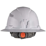 Casco Duro, Ligero, Estilo de ala Completa ventilada, Acolchado, autoabsorbente, Resistente al Olor, Color Blanco
