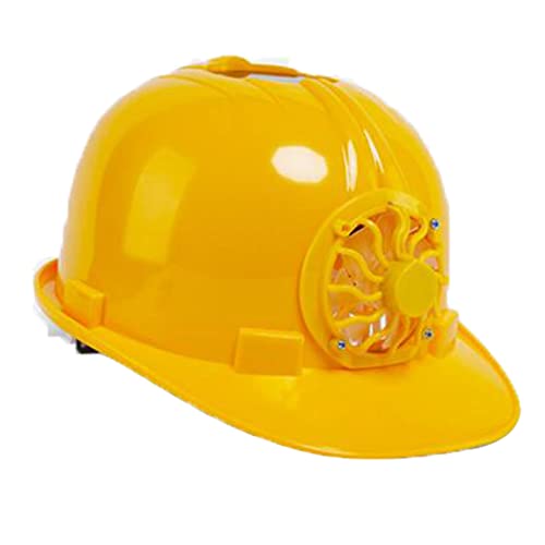 Casco de Seguridad Industrial,Casco de Seguridad al Aire Libre con Ventilador de Energía Solar,Gorra Protectora de Construcción/Yellow / 1 PCS